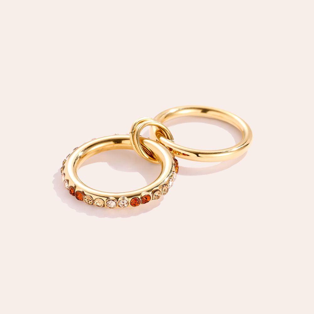 Two layers ring brown