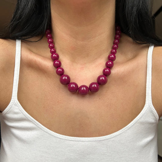 Beads burgundy