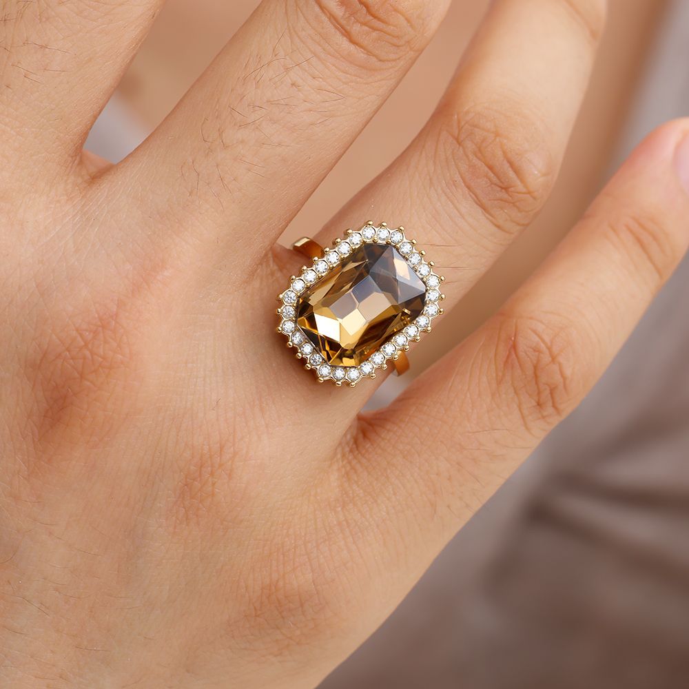 Brown diamond ring