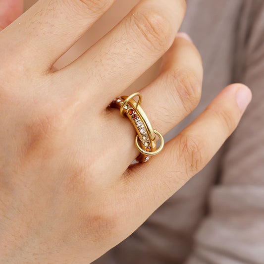 Two layers ring brown
