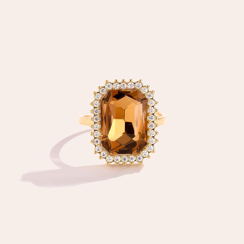 Brown diamond ring